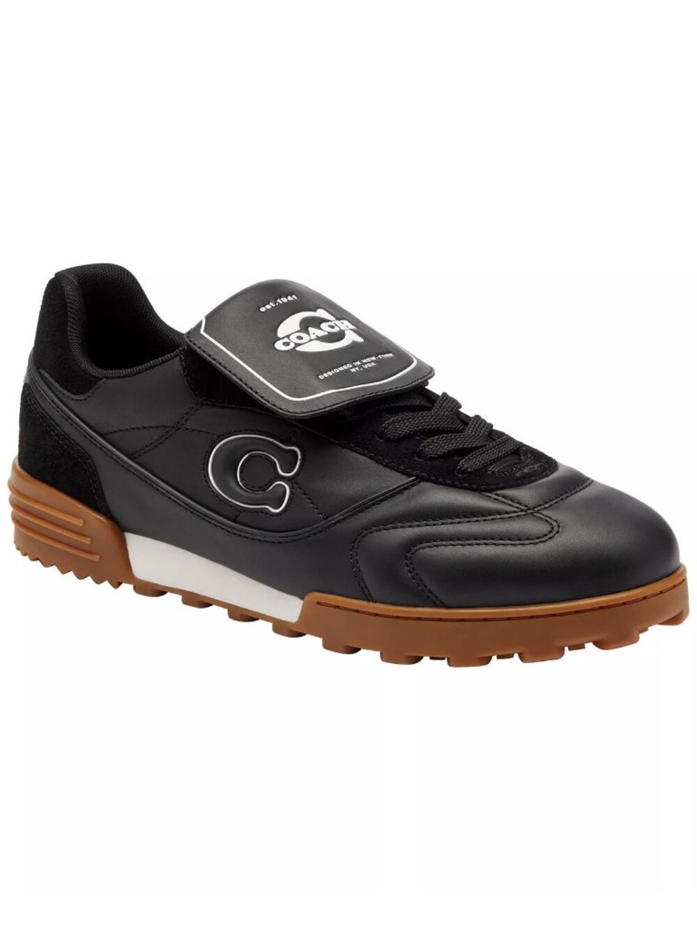 Coach Match Sneakers Men's Size 11.5D Black Low Top Rubber Streetwear Design